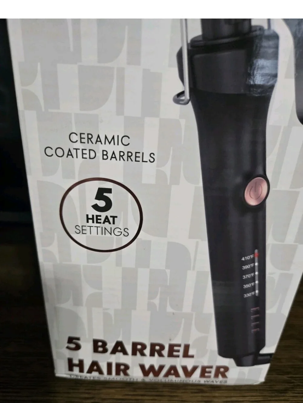 ELLE Première 5 Barrel Hair Waver, Ceramic Coated Barrels, 450°F